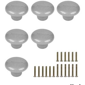 Set of 12 Gray Cabinet Knobs